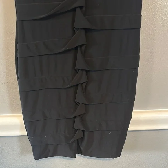 Charlotte Russe Blue and Black Ruched Wrap Mini Dress - Picture 3 of 9